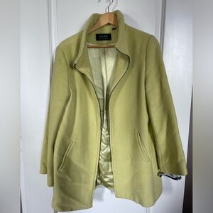 Dana Buchman apple green stand collar coat